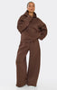 SOFIA | PANTALONI A GAMBA DRITTA COLOR MARRONE CIOCCOLATO